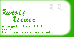 rudolf riemer business card